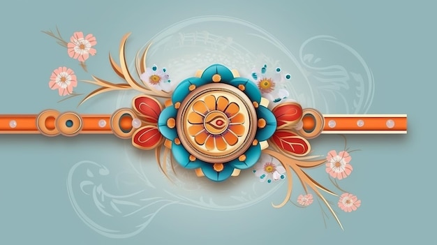 Rakhi isolated illustration for Raksha Bandhan Generative Ai