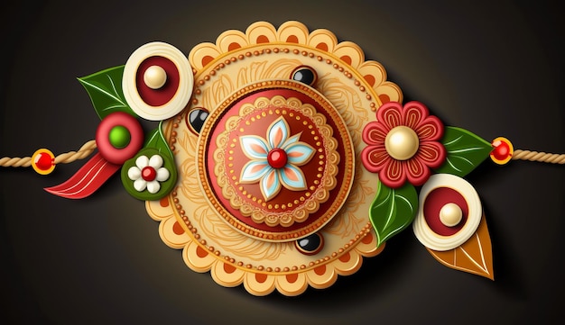 Rakhi isolated illustration for Raksha Bandhan Generative Ai