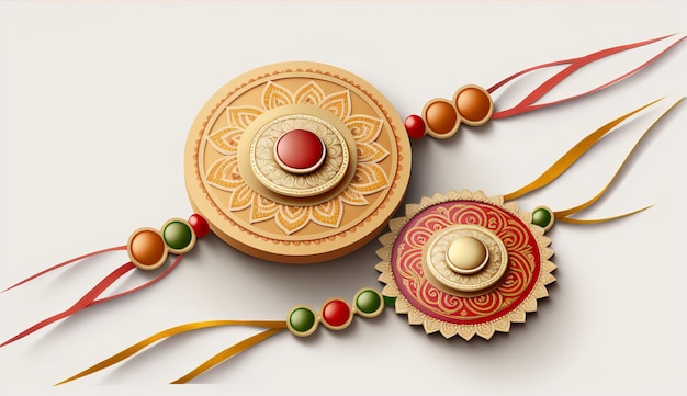 Rakhi isolated illustration for Raksha Bandhan Generative Ai