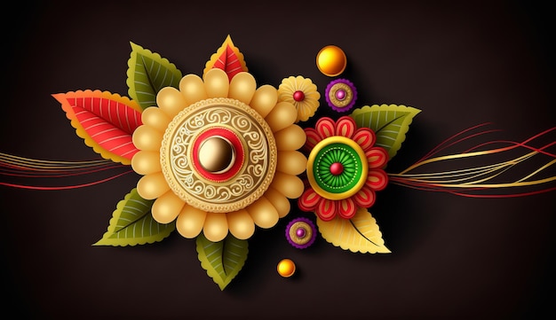 Rakhi isolated illustration for Raksha Bandhan Generative Ai