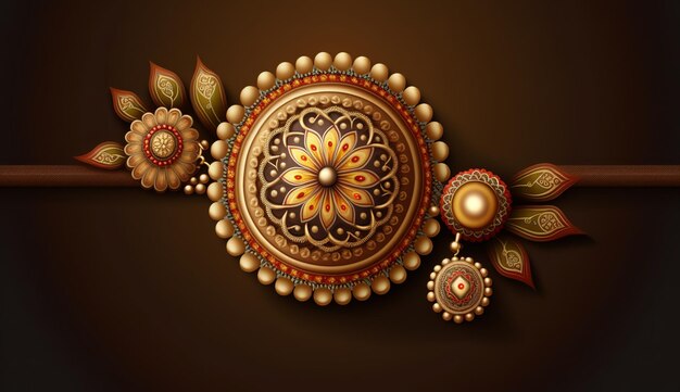 Rakhi isolated illustration for Raksha Bandhan Generative Ai