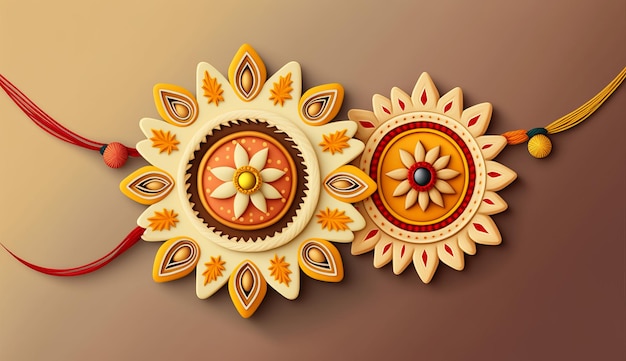 Rakhi isolated illustration for Raksha Bandhan Generative Ai