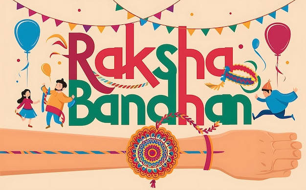 Raksha Bandhan flat illustration