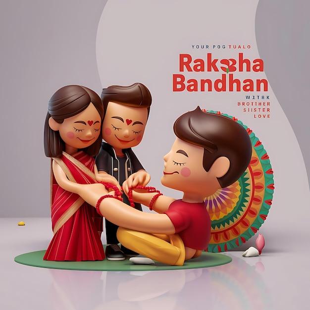 Raksha Bandhan flat illustration