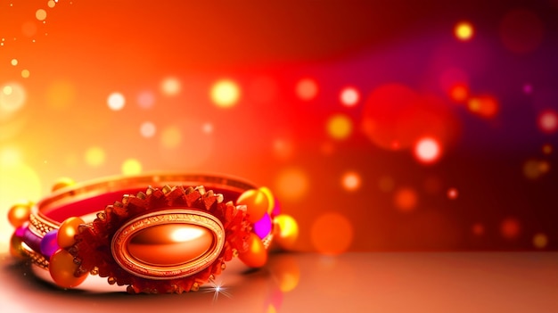 Raksha Bandhan Rakhi Achtergrond met bokeh-effect en lege ruimte voor tekst