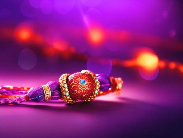 Raksha Bandhan Rakhi Background with bokeh effect and blank space for text