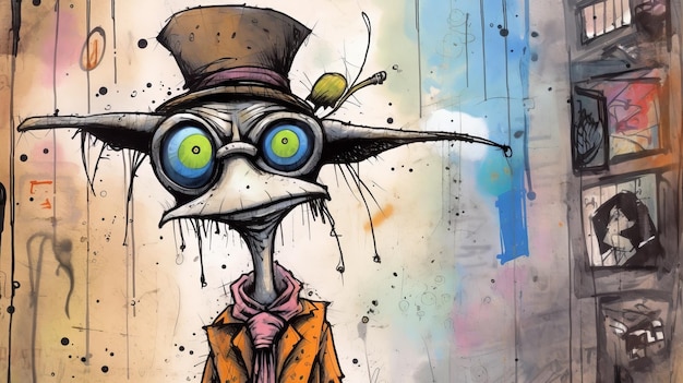 Ralph Steadman's Thomas Street Character A Gonzo Art Mix With R