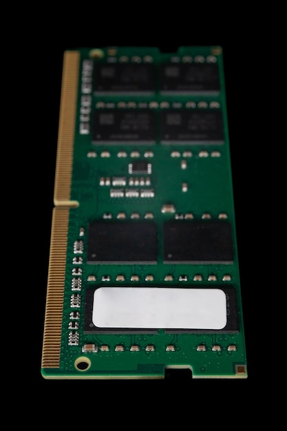 RAM DDR4 Sodimm voor PC op zwarte achtergrond