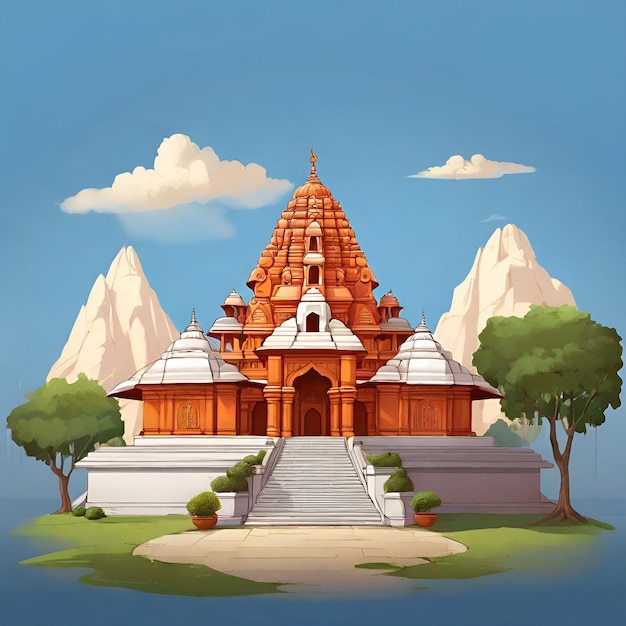 Ram Mandir vector image by AIjpg