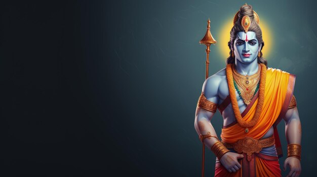 Photo ram navami celebrating the divine birth of lord rama a joyous occasion of spiritual reverence cultural traditions and communal festivities honoring the auspicious ninth day in the hindu calendar