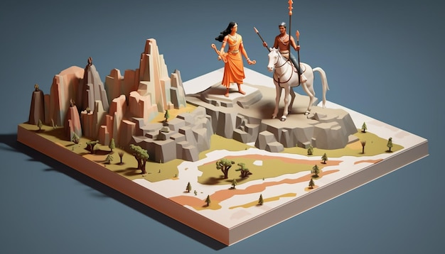 Photo ram navami minimalist diorama