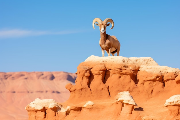 Photo ram surveying its territory from a high vantage