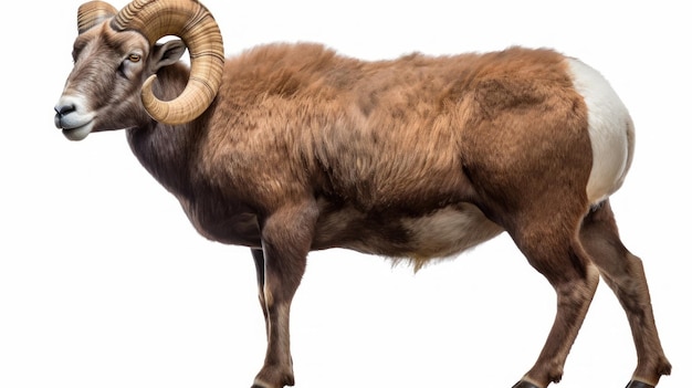 a ram with a white patch on its back