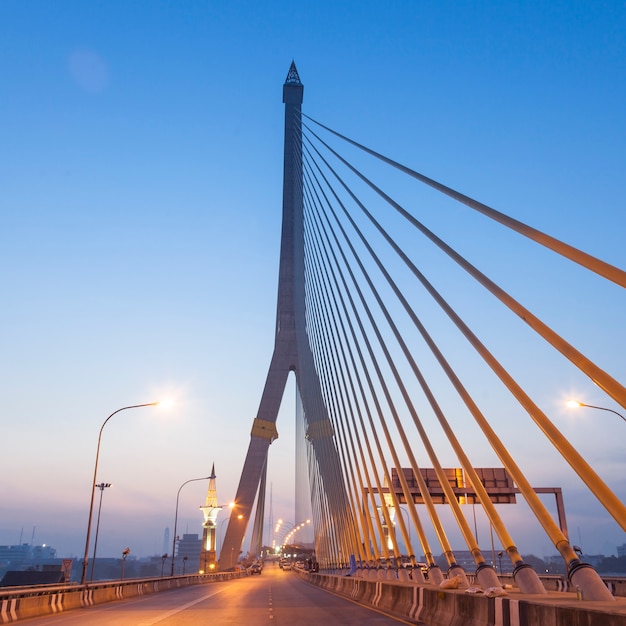 Rama VIII Bridge in the morning