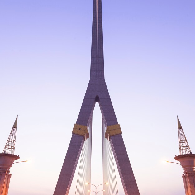 Rama VIII Bridge in the morning