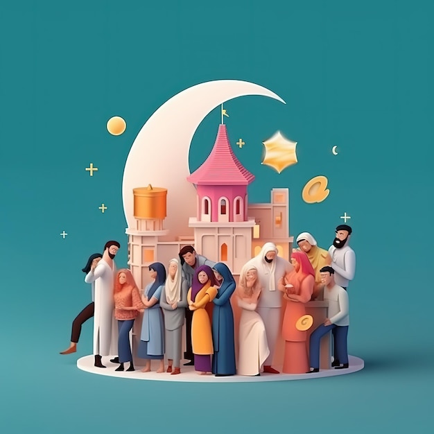 Ramadan 3d banner design