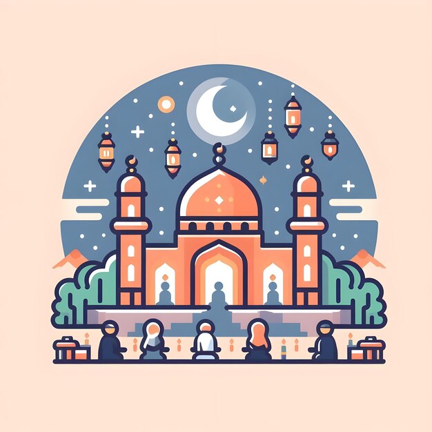 Foto ramadan achtergrond icoon ai generator