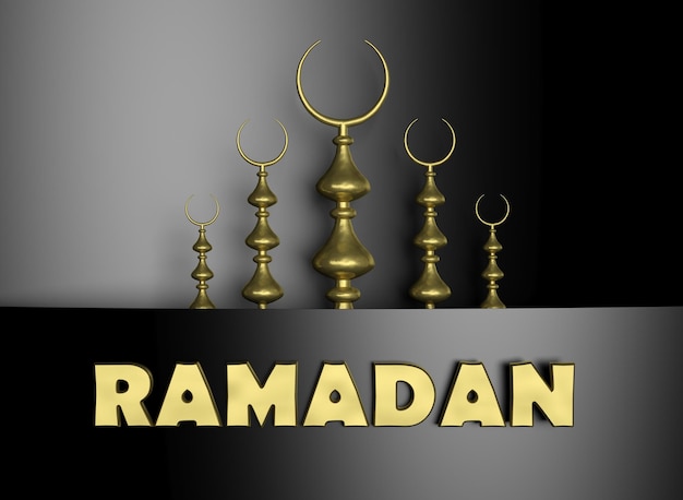 Ramadan achtergrond met Halve maan symbool