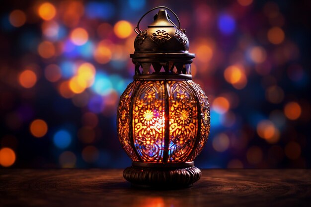 Ramadan and Adha Eid Islamic colorful Lantern