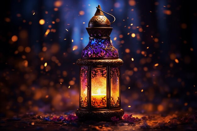 Ramadan and Adha Eid Islamic colorful Lantern