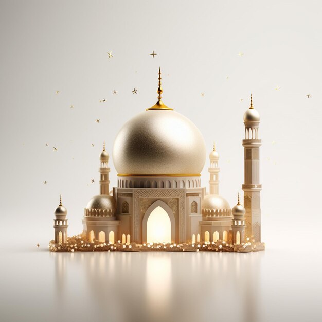 ramadan background with white background