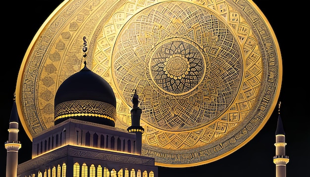 ramadan beautifull background with copy space generative ai