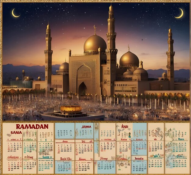 Foto calendario del ramadan 2024