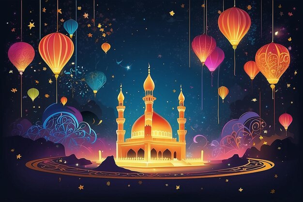 Ramadan celebration digital art