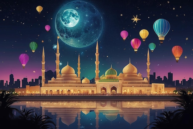 Ramadan celebration digital art