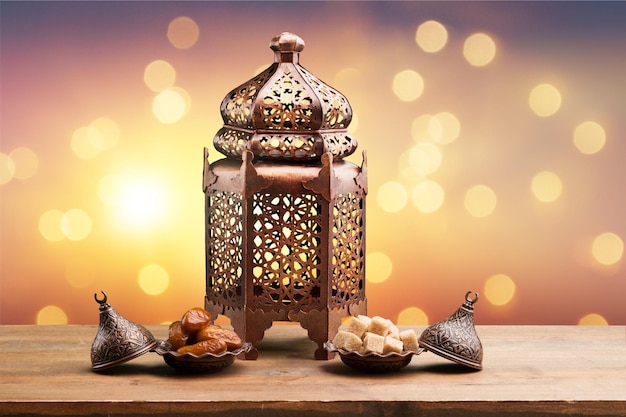 Ramadan-concept. Datums op de voorgrond