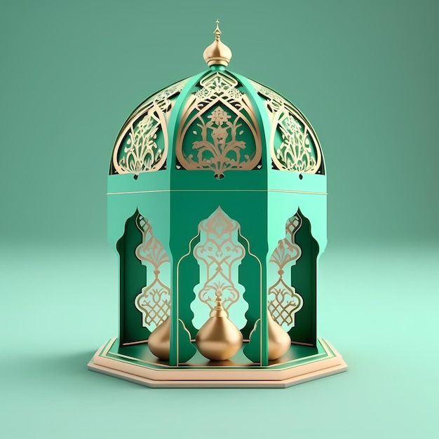 Ramadan Decoration Background, 3D render