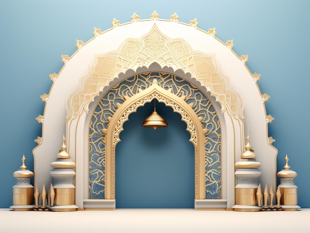 Foto immagine della cornice di sfondo del banner di design di ramadan