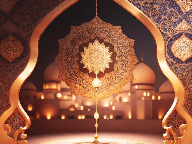 Ramadan dimensional ornamental background