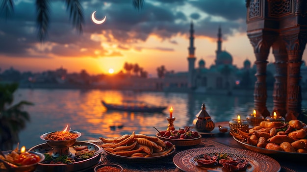 Foto tradizione della celebrazione dell'eid del ramadan