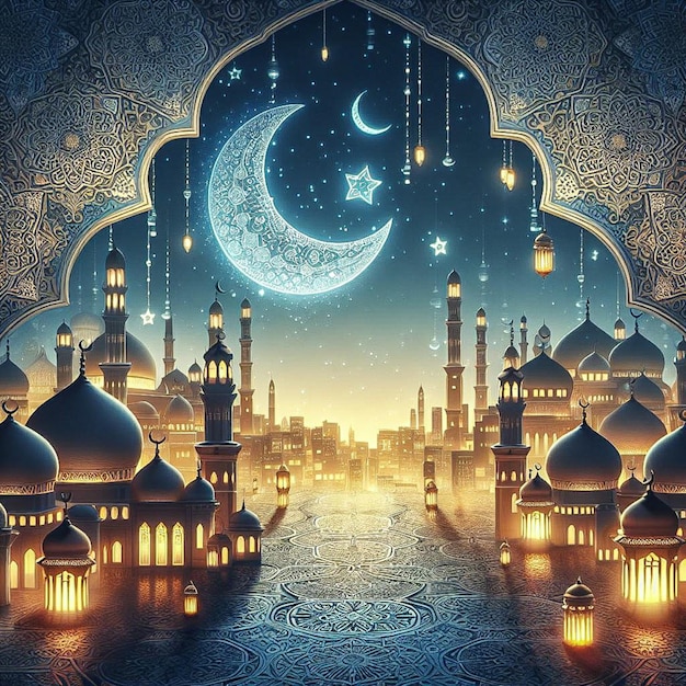 Ramadan and Eid Mubarak Background