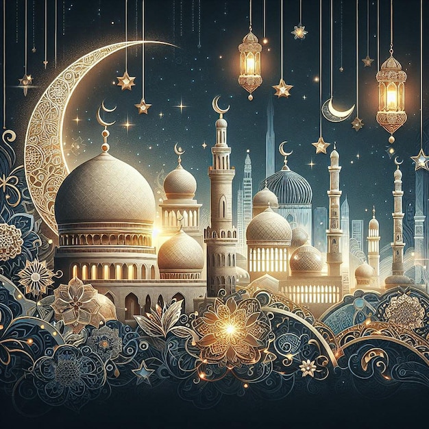 Ramadan and Eid Mubarak Background