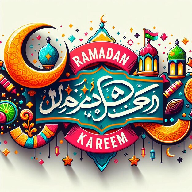 Ramadan and Eid Mubarak banner 2024