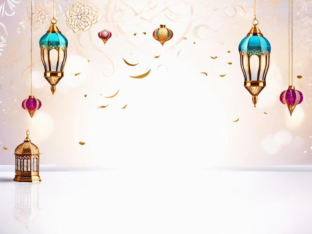 Ramadan eid mubarak islamic background generated by AI