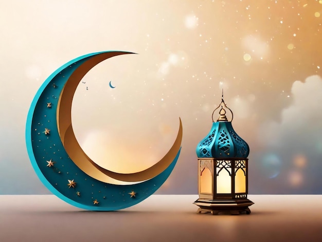 Ramadan eid mubarak islamic background generated by AI