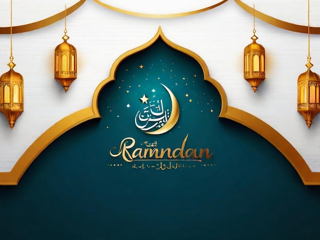 Ramadan eid mubarak islamic background generated by AI