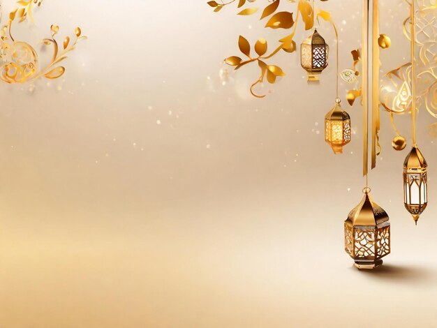 Ramadan eid mubarak islamic background generated by ai