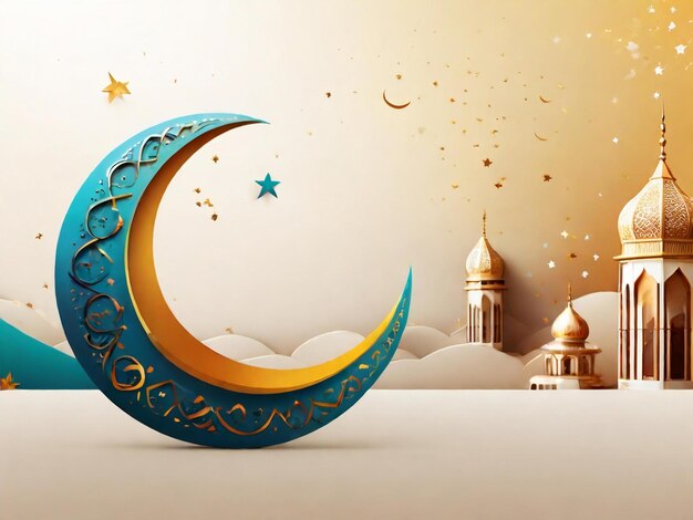 Ramadan eid mubarak islamic background generated by AI