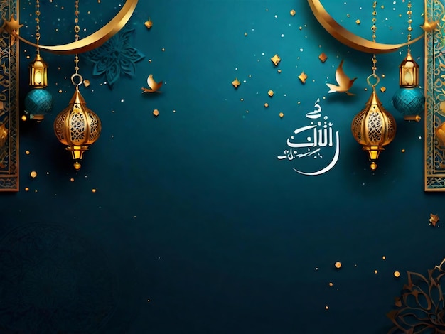 Photo ramadan eid mubarak islamic background generated by ai