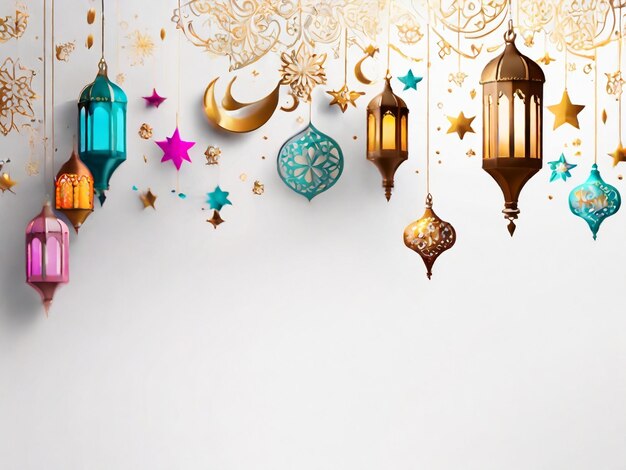 Ramadan eid mubarak islamic background generated by AI