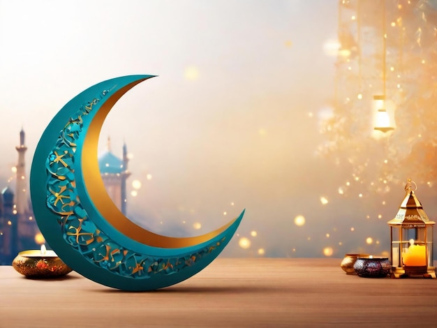 Ramadan eid mubarak islamic background generated by AI