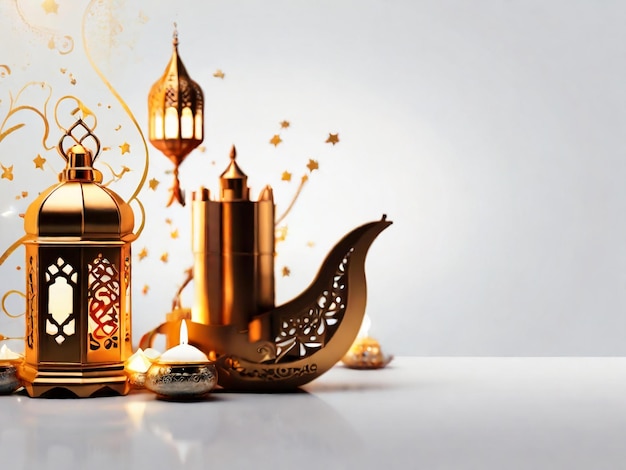 Ramadan eid mubarak islamic background generated by AI