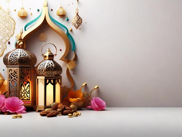 Ramadan eid mubarak islamic background generated by AI