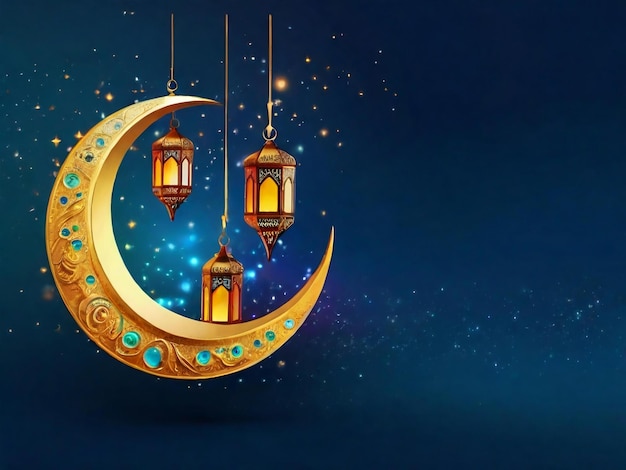 Ramadan eid mubarak islamic background generated by AI