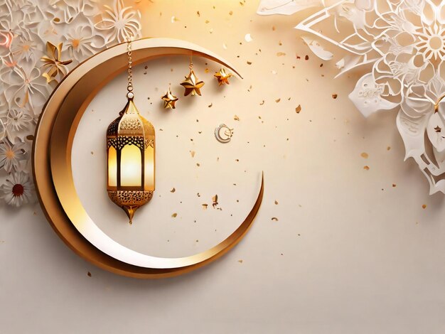 Ramadan eid mubarak islamic background generated by AI