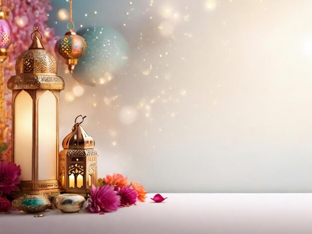 Ramadan eid mubarak islamic background generated by AI